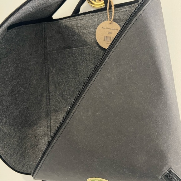 The Earth Company Natural Paper Gray Backpack. NWT - Picture 4 of 9